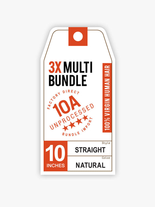 Sensationnel 10A Unprocessed 100% Virgin Human Hair 3X Multi Bundle - STRAIGHT 16-22" Multi Length Alexwigs