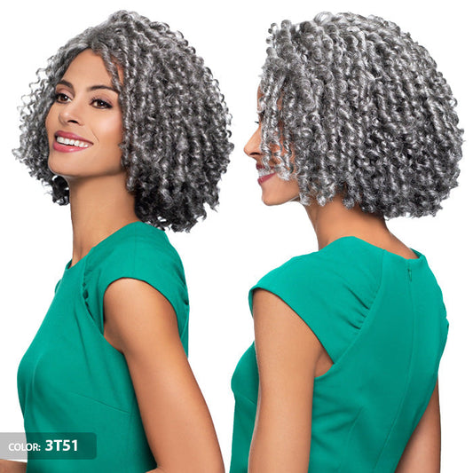 Foxy Silver Salt N Pepper J-Part Lace Front Wig - MADDIE Alexwigs