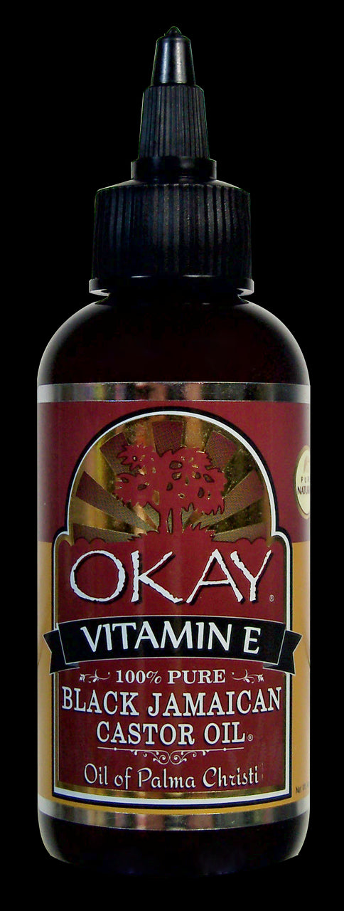 Okay 100% Pure Vitamin E Black Jamaican Castor Oil 4 oz Alexwigs