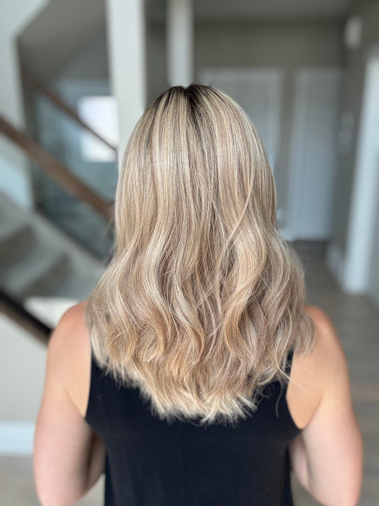 18" Olivia LOB Comfort Cap Silk Top Wig (M) Alexwigs