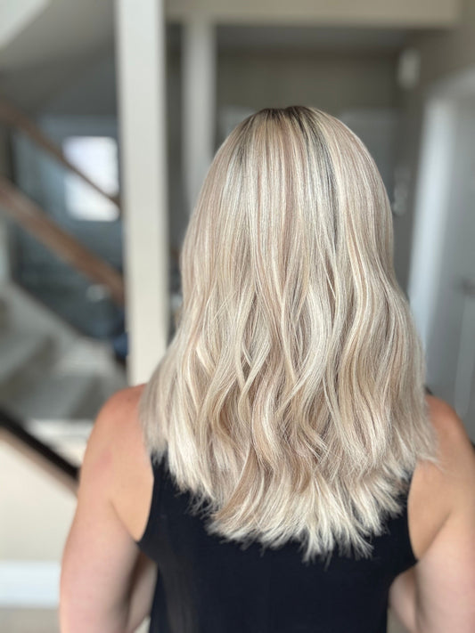 18" Katie LOB Comfort Cap Silk Top Wig (M) Alexwigs