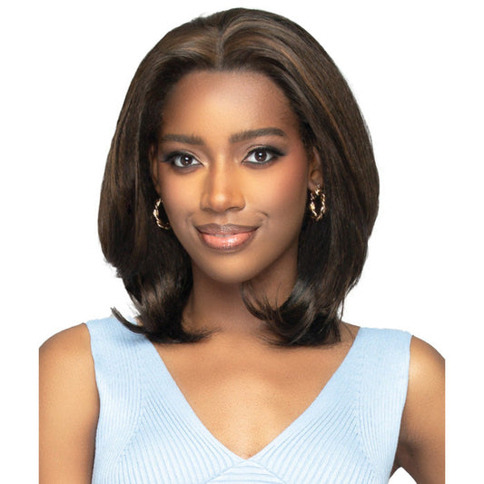 Bobbi Boss 3D Air Fit Volumizing Topper 4x5 Hand-Tied Lace Hair Pieces - NATURAL STRAIGHT 12" Alexwigs