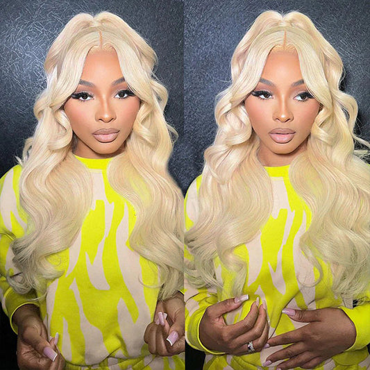 #613 Blonde Body Wave Pull Go Drawstring 13x6 Full Lace Front Glueless Wig Alexwigs