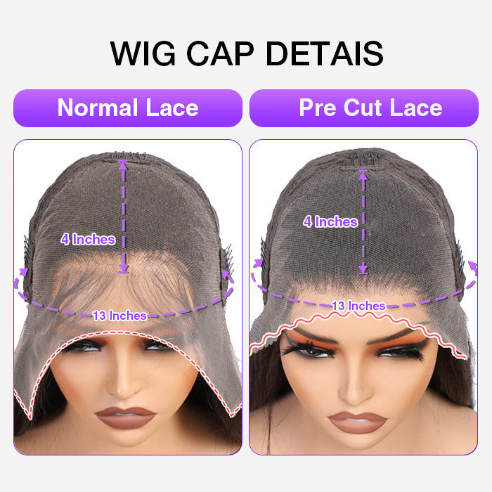 13x4 HD Lace Frontal Wigs Pre Plucked Glueless Straight Human Hair Wigs For Black Women Alexwigs