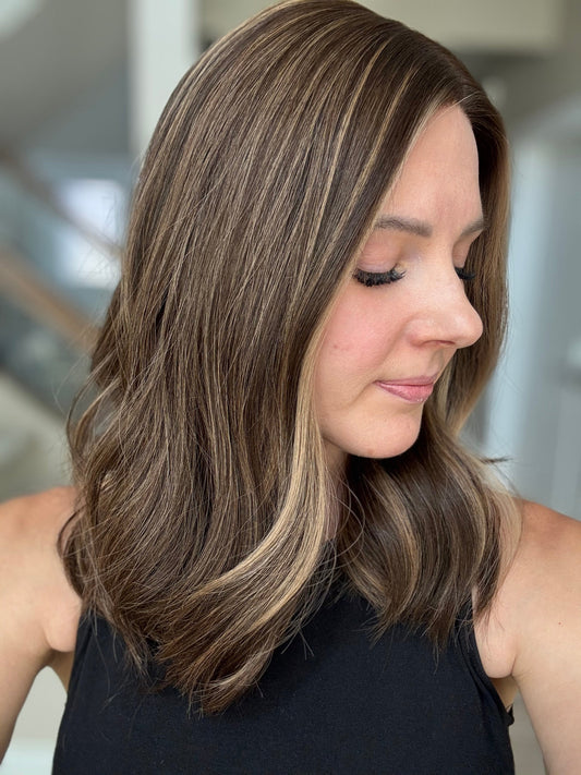 18" Mia LOB Comfort Cap Silk Top Wig (M) Alexwigs