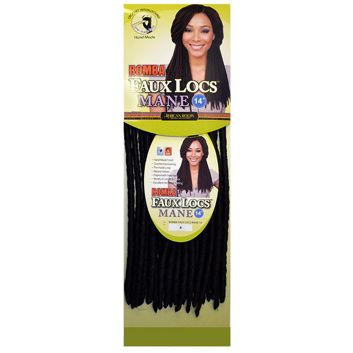 Bobbi Boss African Roots Pre-Looped Crochet Braids - BOMBA FAUX LOCS MANE 14" Alexwigs