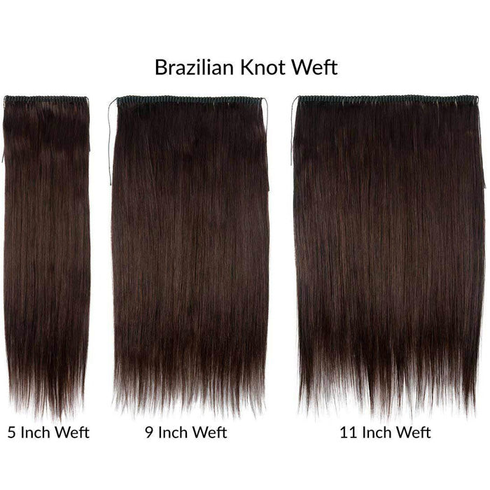New Born Free 360 Weft 100% Human Hair Brazilian Knot Weft Weave - STRAIGHT 18" Alexwigs