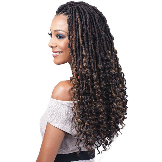 Bobbi Boss African Roots Braid Collection Crochet NU LOCS CURLY TIPS 20 Inch Alexwigs