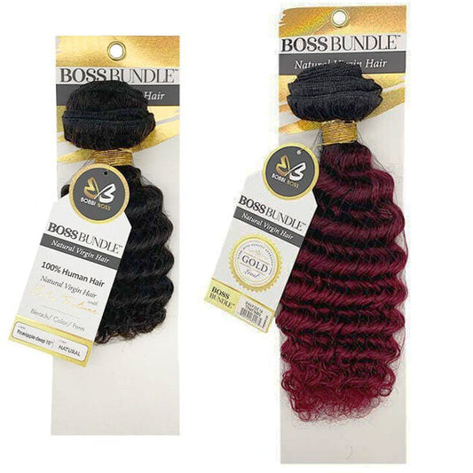 Bobbi Boss Bundle 100% Natural Virgin Hair Gold Level Weave - PINEAPPLE DEEP 10-14" Alexwigs