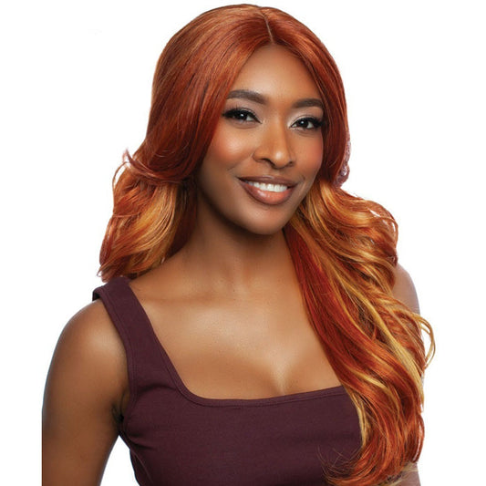 Mane Concept Brown Sugar Caramel Fiesta Glueless Human Hair Blend HD Lace Front Wig - CARAMEL 04 Alexwigs