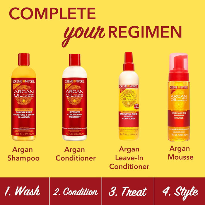 Creme of Nature Argan Oil Style & Shine - FOAMING MOUSSE 7 oz Alexwigs