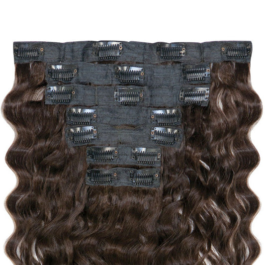 Saga 100% Human Hair Premium Clip In Weave - BREEZE WAVE 18" 7 Pcs Alexwigs