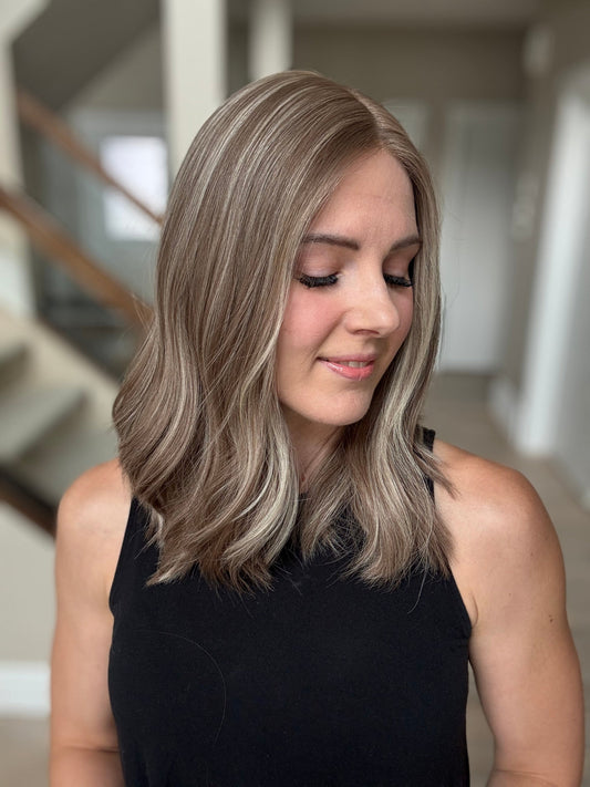 18" Jocelyn LOB Comfort Cap Silk Top Wig (S) Alexwigs