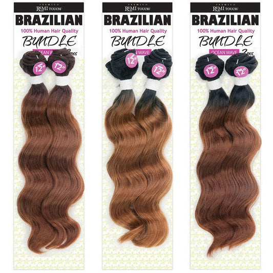 New Born Free Brazilian Premium Remi Touch Bundle Weave - OCEAN WEAVE 2 PCS 10-18" Alexwigs