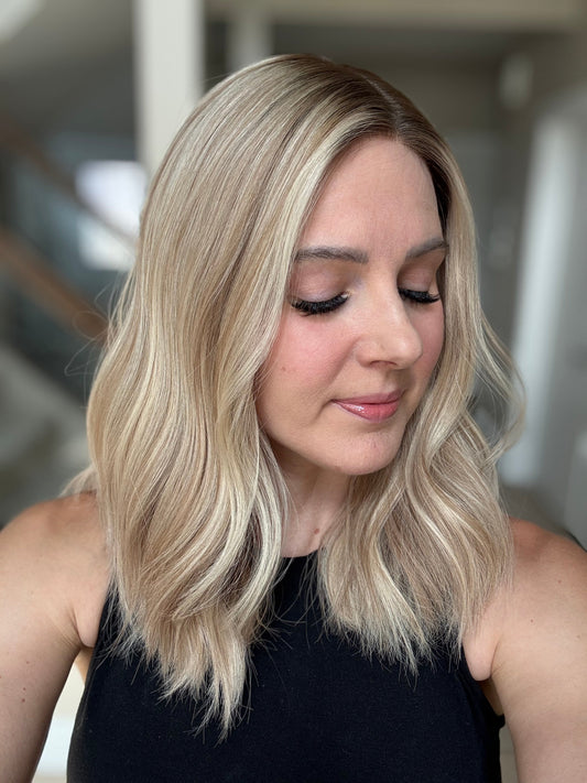 18" Katie LOB Comfort Cap Silk Top Wig (S) Alexwigs