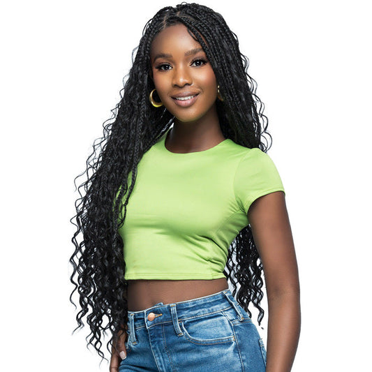 Bobbi Boss Glueless Hand-Tied HD Full Lace Wig - FLS001 - Boho Box Braid 32 Alexwigs