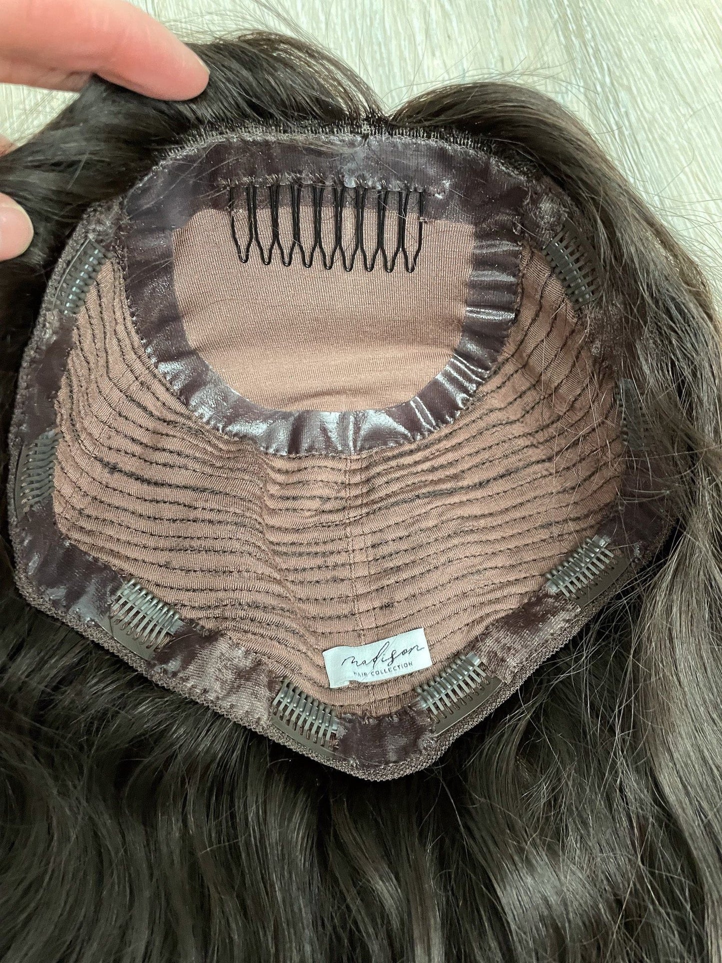 17" Fine Texture Natural Collection #265 9x9 Silk Top Topper (FINAL SALE) Alexwigs