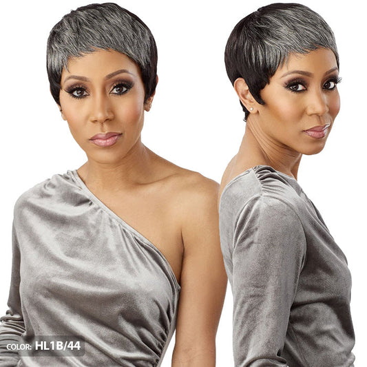 Sensationnel Empire Wig Salt & Pepper 100% Human Hair Wig - EVIE Alexwigs