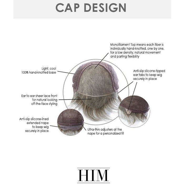 HIM Men's Collection Hand-Tied Lace Front Wig - STYLE Alexwigs