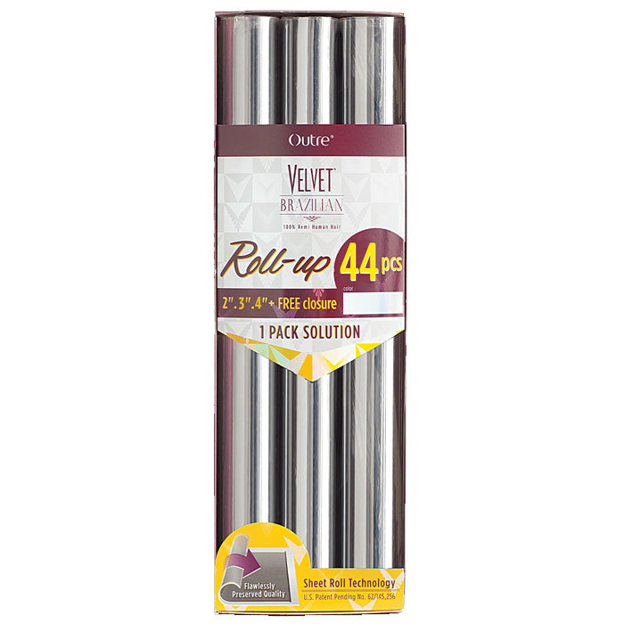 Outre Velvet Brazilian 100% Remi Human Hair Weave 1Pack Solution ROLL-UP 44 Pcs Alexwigs