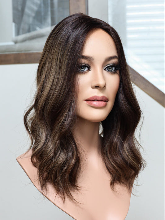 18" Fine Texture Natural Collection #379 9x9 Silk Top Topper (FINAL SALE) Alexwigs