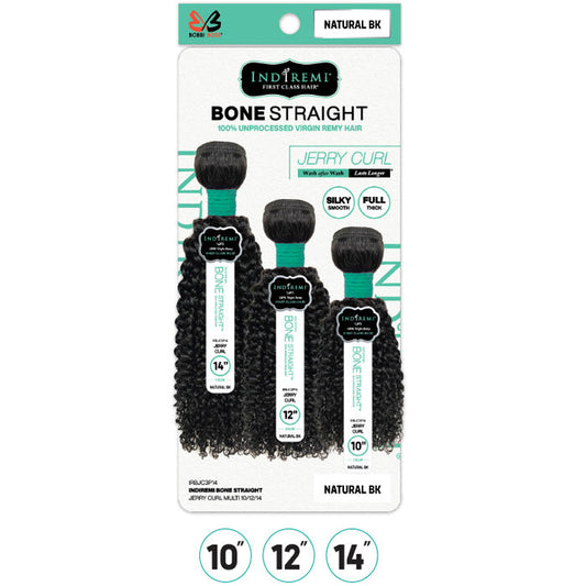 Bobbi Boss Indiremi 100% Unprocessed Virgin Remy Hair Weave Bone Straight - JERRY CURL MULTI Alexwigs