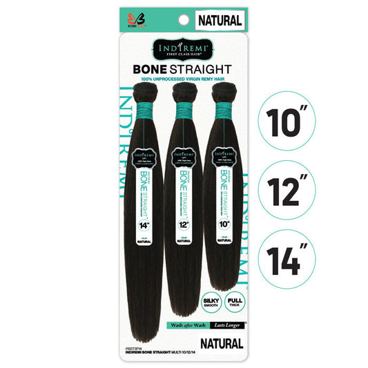 Bobbi Boss Indiremi 100% Unprocessed Virgin Remy Hair Weave - BONE STRAIGHT MULTI Alexwigs
