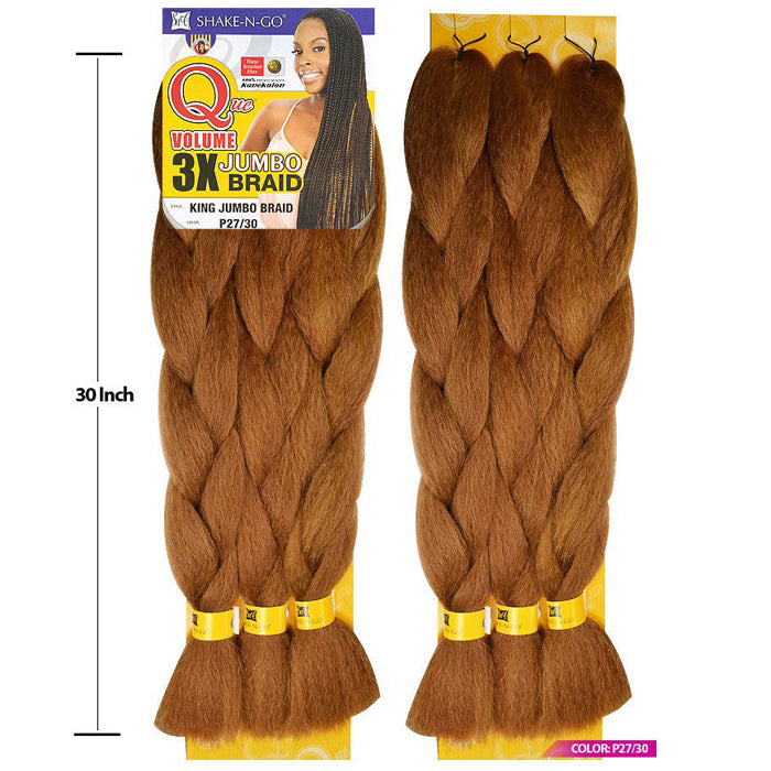 Shake N Go Que 100% Kanekalon Volume - 3X PACK KING JUMBO BRAID Alexwigs