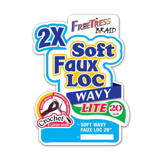 Freetress Pre-Looped Crochet Braids - 2X SOFT WAVY FAUX LOC 20" Alexwigs