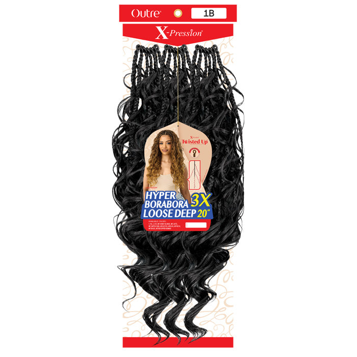 Twisted Up X-Pression By Outre Pre-Loop Crochet Braid - HYPER BORABORA LOOSE DEEP 20" 3X Alexwigs
