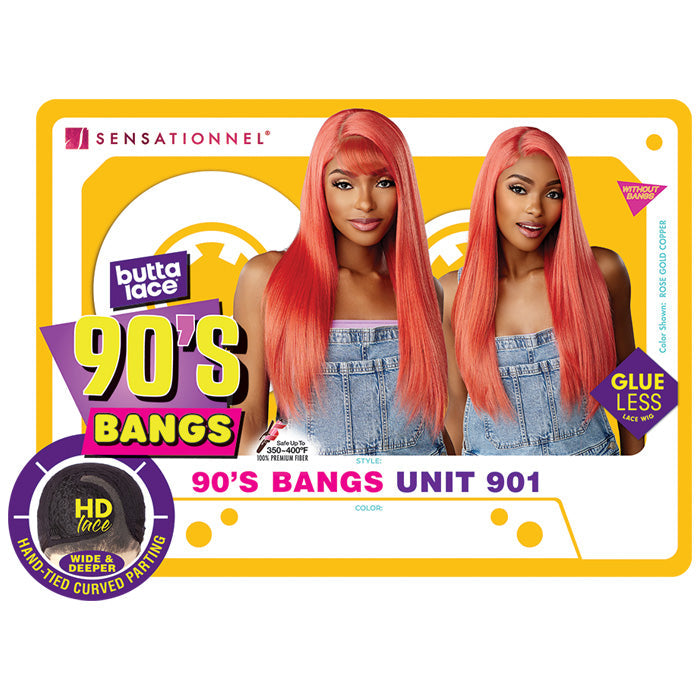 Sensationnel Butta Lace 90's Bangs Glueless HD Lace Front Wig - 90's BANGS UNIT 901 Alexwigs