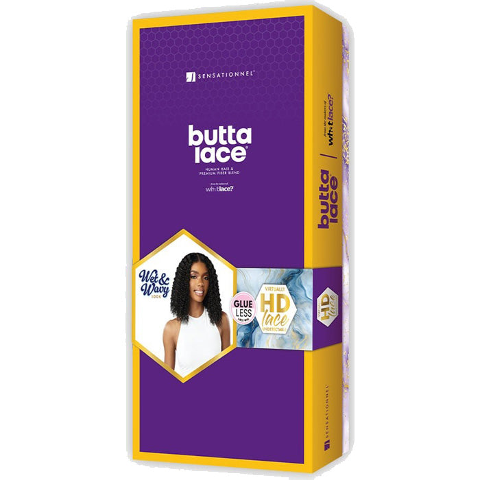 Sensationnel Butta Lace Wet and Wavy Glueless Human Hair Blend HD Lace Front Wig - W&W WATER WAVE 12 Alexwigs