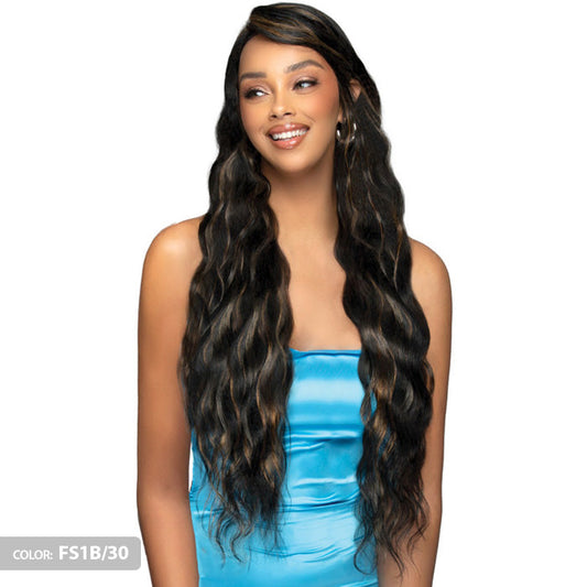 Bobbi Boss Glueless BONE STRAIGHT 100% Unprocessed Human Hair 13x7 HD Lace Front Wig - MHLF961 BODY WAVE 32" Alexwigs