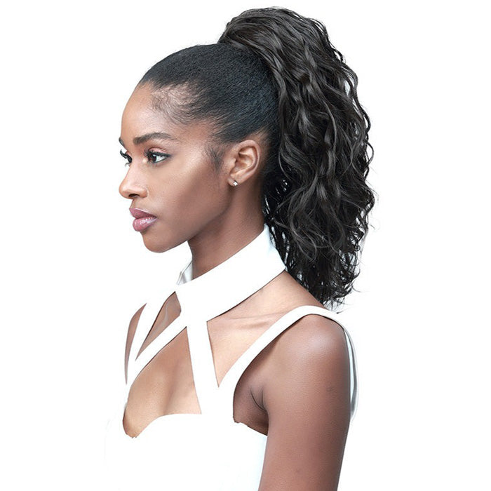 Bobbi Boss Human Hair Blend Tress Up Ponytail OCEAN WAVE 14" - 18" Alexwigs