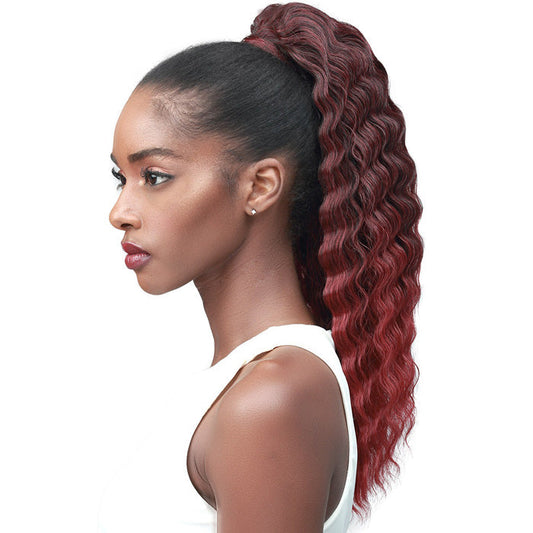 Bobbi Boss Human Hair Blend Tress Up Ponytail CRIMP CURL 14" - 26" Alexwigs