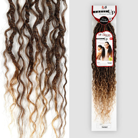 Bobbi Boss Miss Origin Tress Up Easy Ponytail - MOD042 NU LOCS FRENCH DEEP BOHO 20" Alexwigs
