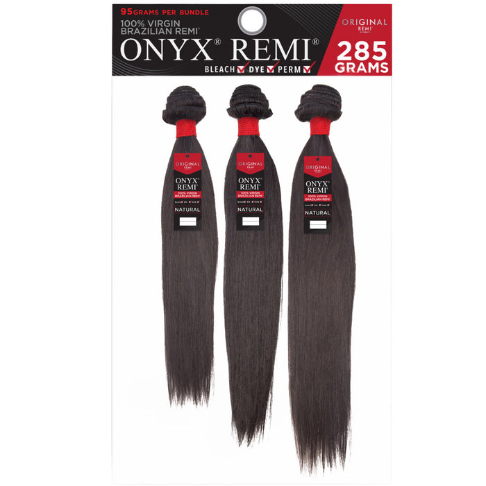 Onyx Remi 9A 100% Brazilian Virgin Remi Human Hair Weave Bundle - 3X STRAIGHT 20/22/24" Alexwigs