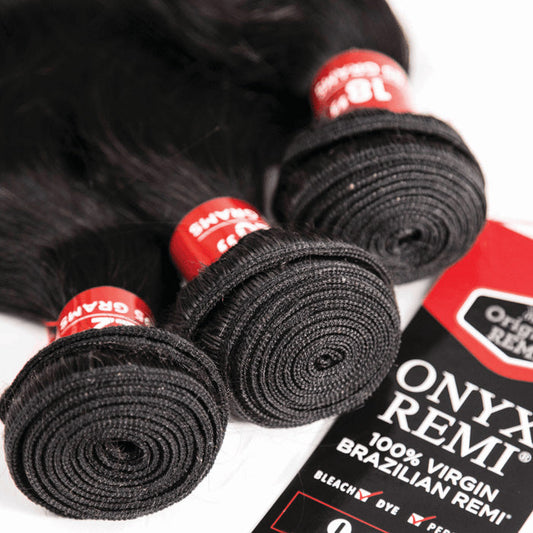 Onyx 7A 100% Brazilian Virgin Remi Human Hair Weave Bundle - 3X BODY WAVE (12-20") Alexwigs