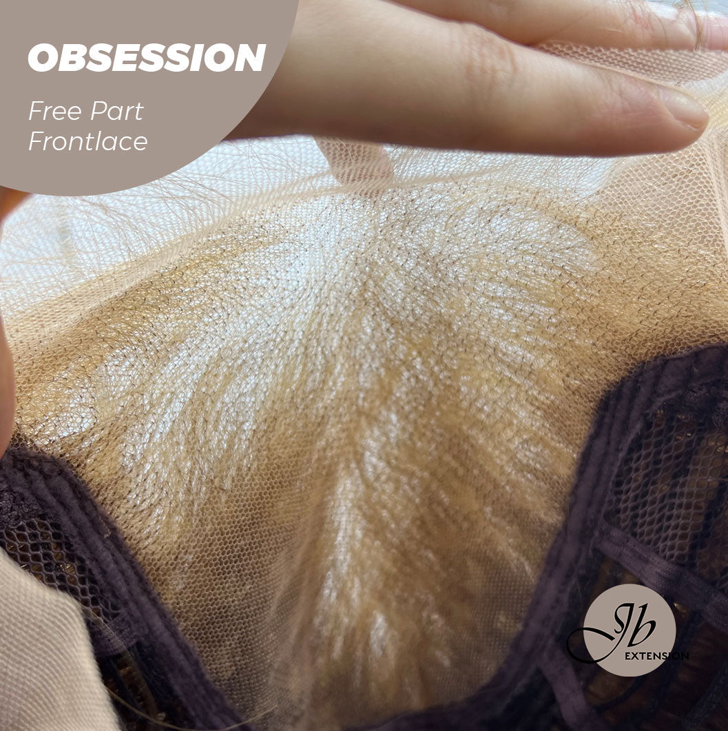 JBEXTENSION 24 Inches Brown With Highlight Wave 13X6 Pre-Cut Free Part Frontlace Glueless Wig OBSESSION Alexwigs