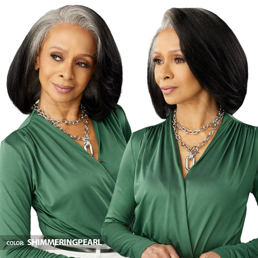 Bare Lace Platinum Glow Glueless Human Hair Blend 13x6 Hand-Made Lace Front Wig - CELESTINE - By Sensationnel