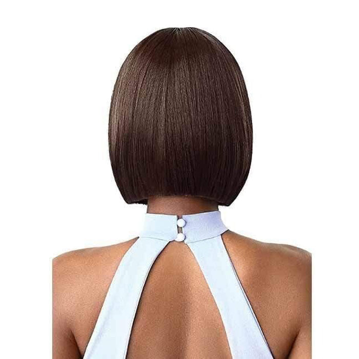 Outre Blunt Cut Swiss Synthetic Lace I-Parting Lace Front Wig - AMA Alexwigs