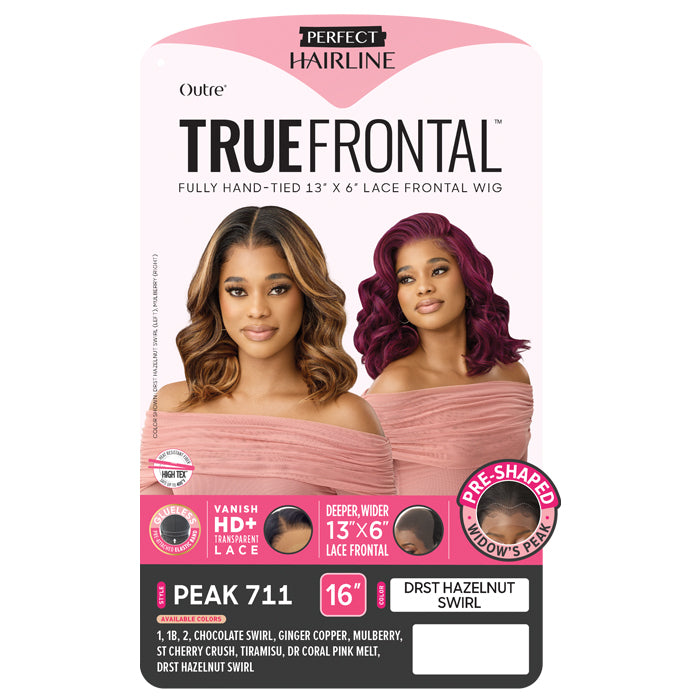 True Frontal Perfect Hairline By Outre Glueless 13x6 HD Pre-Shaped Lace Front Wig - PEAK 711 Alexwigs