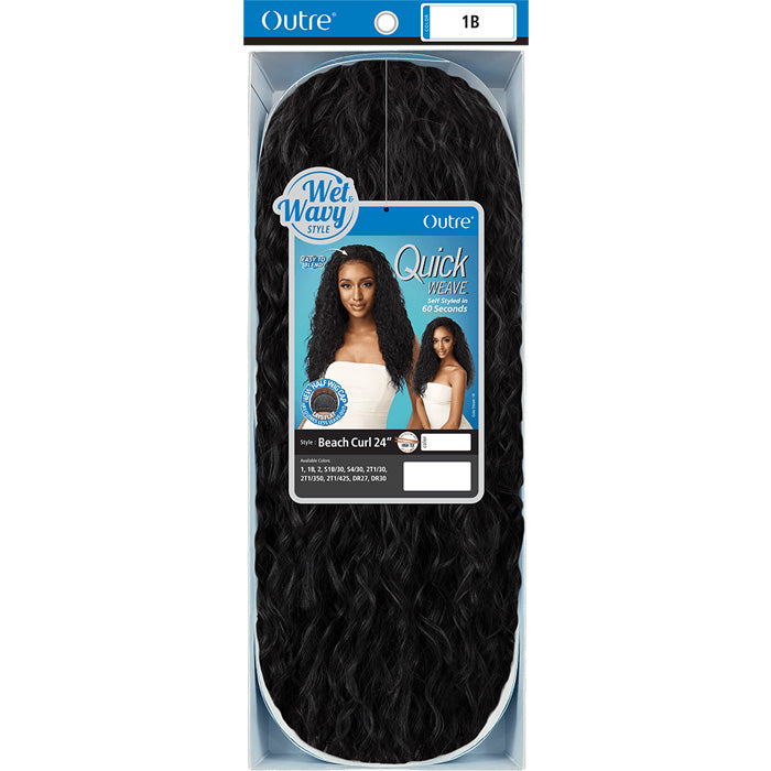 Outre Quick Weave Wet & Wavy Style Half Wig BEACH CURL 24" Alexwigs