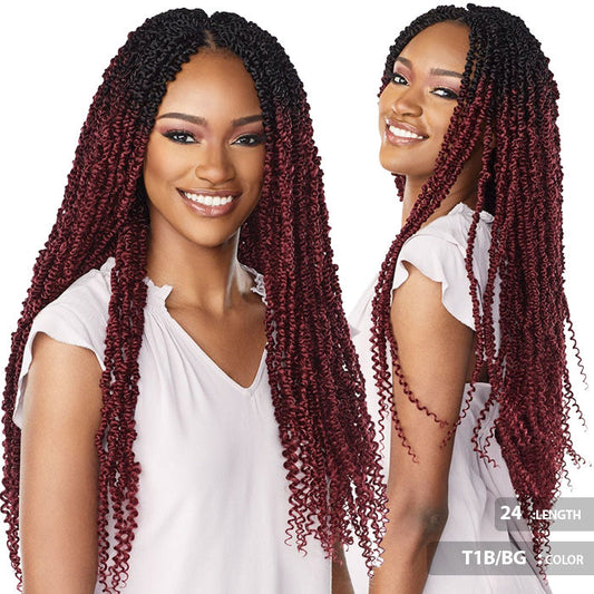 Sensationnel Lulutress Pre-Looped Crochet Braid - 2X SKINNY PASSION TWIST 18"/24" Alexwigs