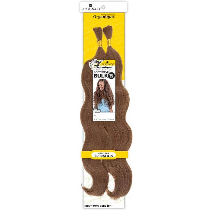 Shake N Go Organique Pre-Stretched Braids - BODY WAVE BULK 18" 2 Pcs Alexwigs