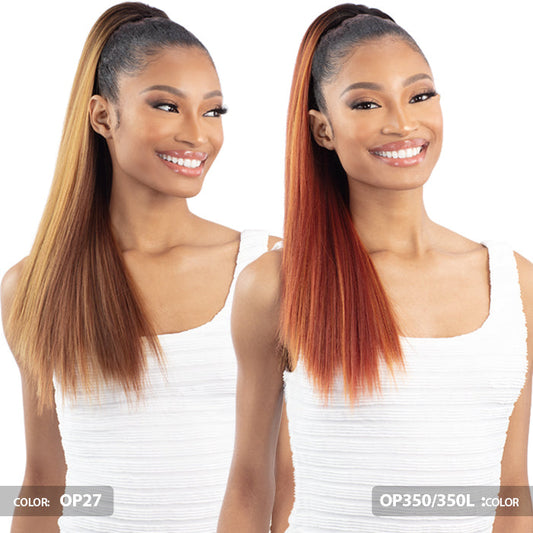 Shake N Go Que Drawstring Ponytail - Q-STRAIGHT 20" Alexwigs