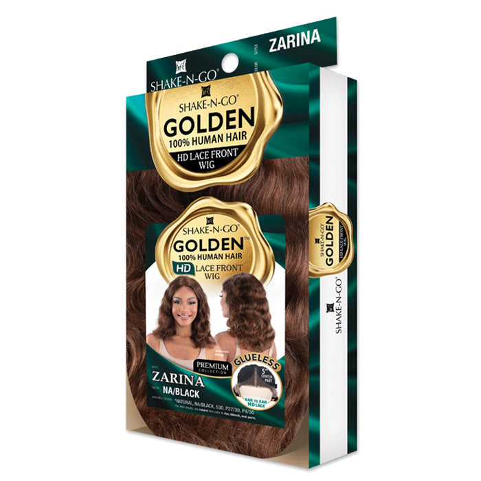 Golden By Shake N Go 100% Human Hair Glueless HD 5" Deep Part Lace Front Wig - ZARINA Alexwigs