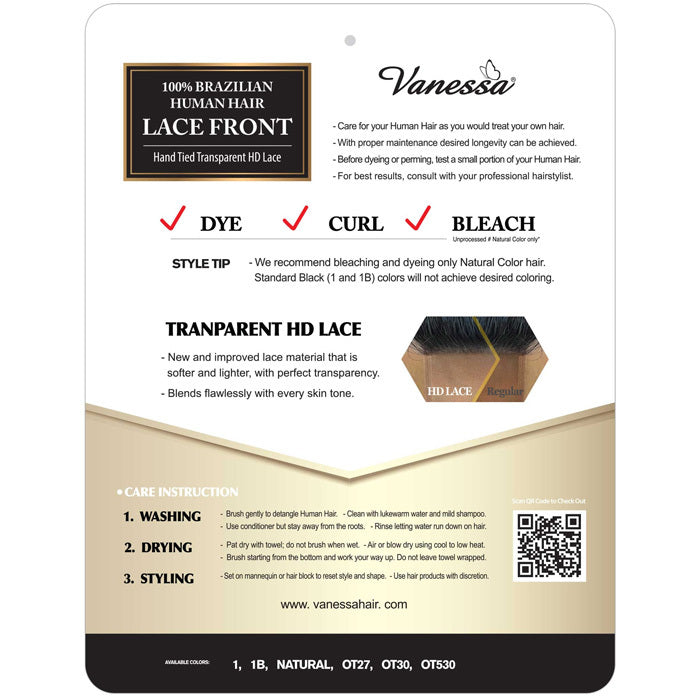 Vanessa 100% Brazilian Human Hair Swiss Silk C-Part Lace Front Wig - TCH ORNIE Alexwigs