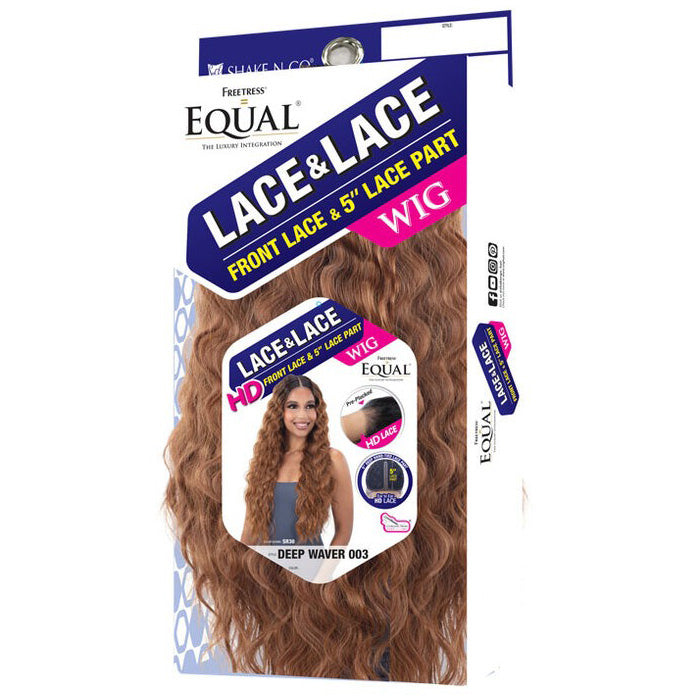 Shake N Go Freetress Equal Synthetic Lace & Lace 5" Part Lace Front Wig - DEEP WAVER 003 Alexwigs