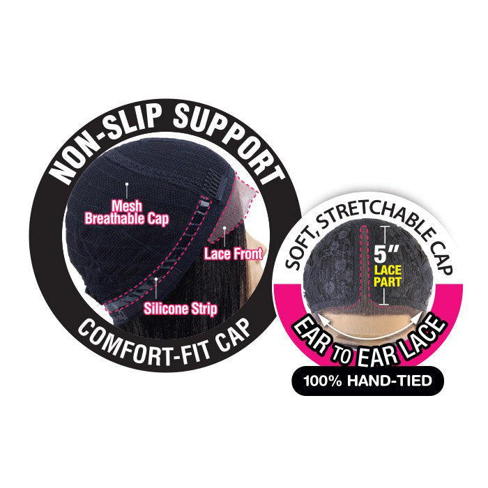 Mayde Beauty Axis Natural Feathered Bangs 5" Deep Part Lace Front Wig - JAYLA Alexwigs